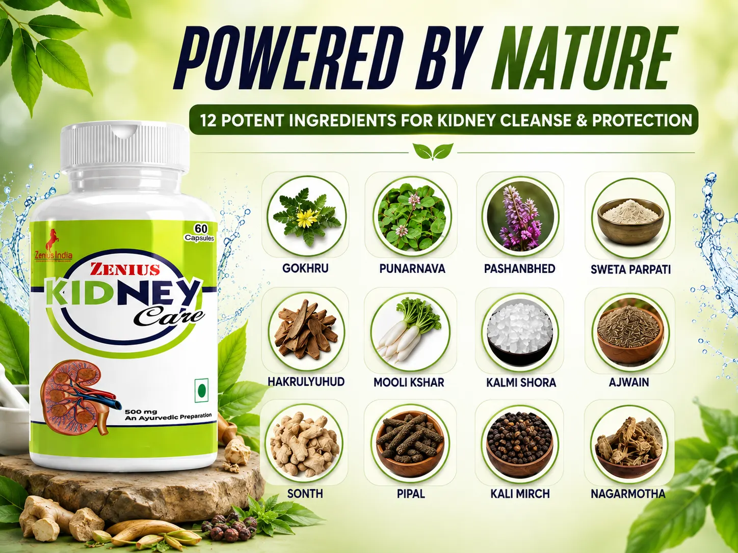 Zenius Kidney Care Capsule for Kidney Health Support 4 Ingredients Banner Mobile View 37 Zenius India