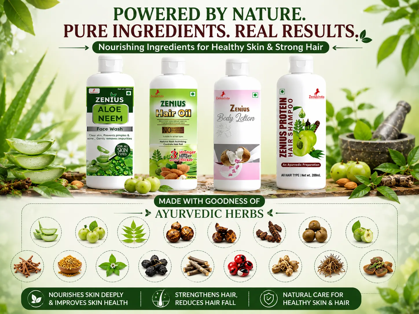 Zenius Beauty Care Kit 4 Ingredients Banner Mobile View 65 Zenius India