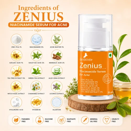Ingredients Image 1 Zenius Niacinamide Face Serum for Acne-Prone Skin & Dark Spots