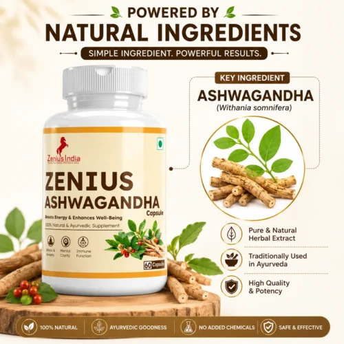 Ingredients Image 1 Zenius Ashwagandha Capsule for Stress Relief, Energy & Daily Wellness