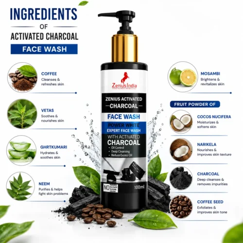 Ingredients Image 1 ZENIUS ACTIVATED CHARCHAL FACE WASH