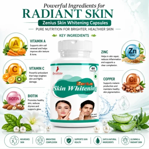 Ingredients Image 1 Zenius Skin Whitening Capsule with Vitamin C, Biotin, Zinc & Copper