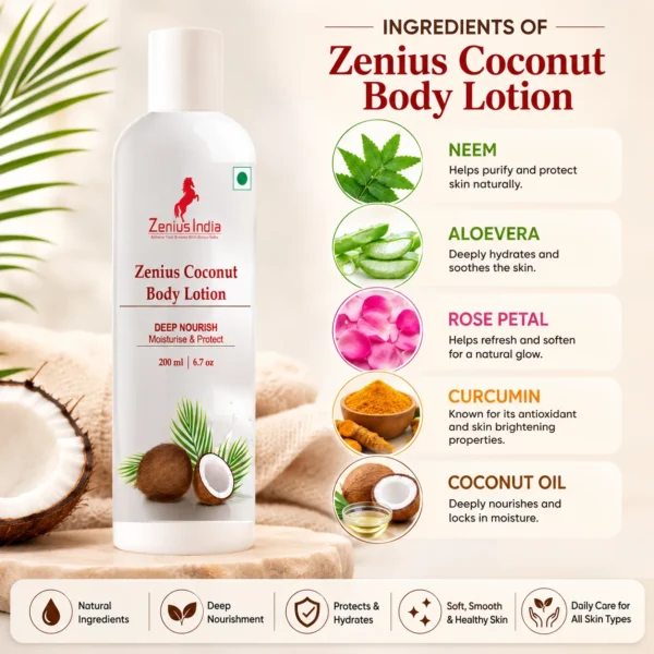 Ingredients Image 1 Zenius Coconut body lotion