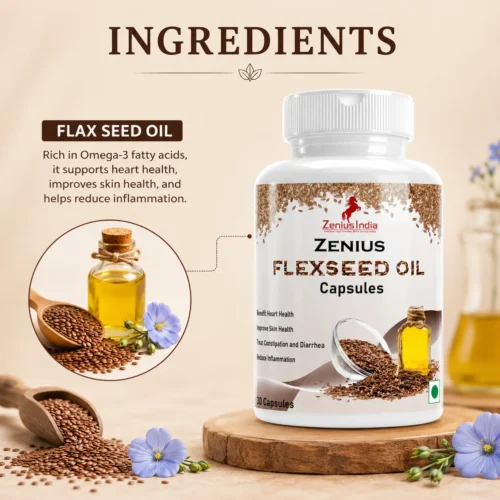 Ingredients Image 1 Zenius flaxseed Oil Capsules