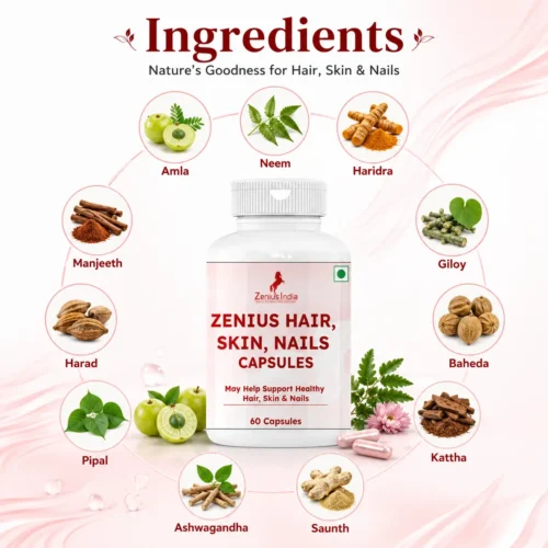 Ingredients Image 1 Zenius Hair, Skin, Nails Capsule