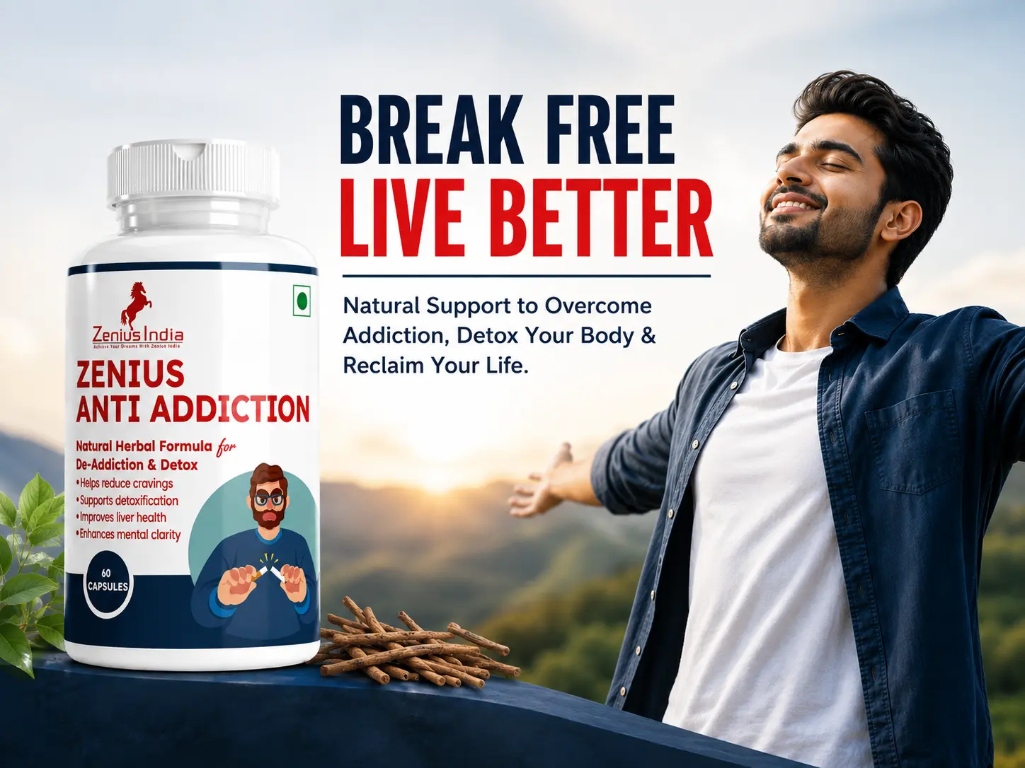 Zenius Anti Addiction Capsule to Reduce Alcohol Addiction 2 Main Banner Mobile View 1 2 Zenius India