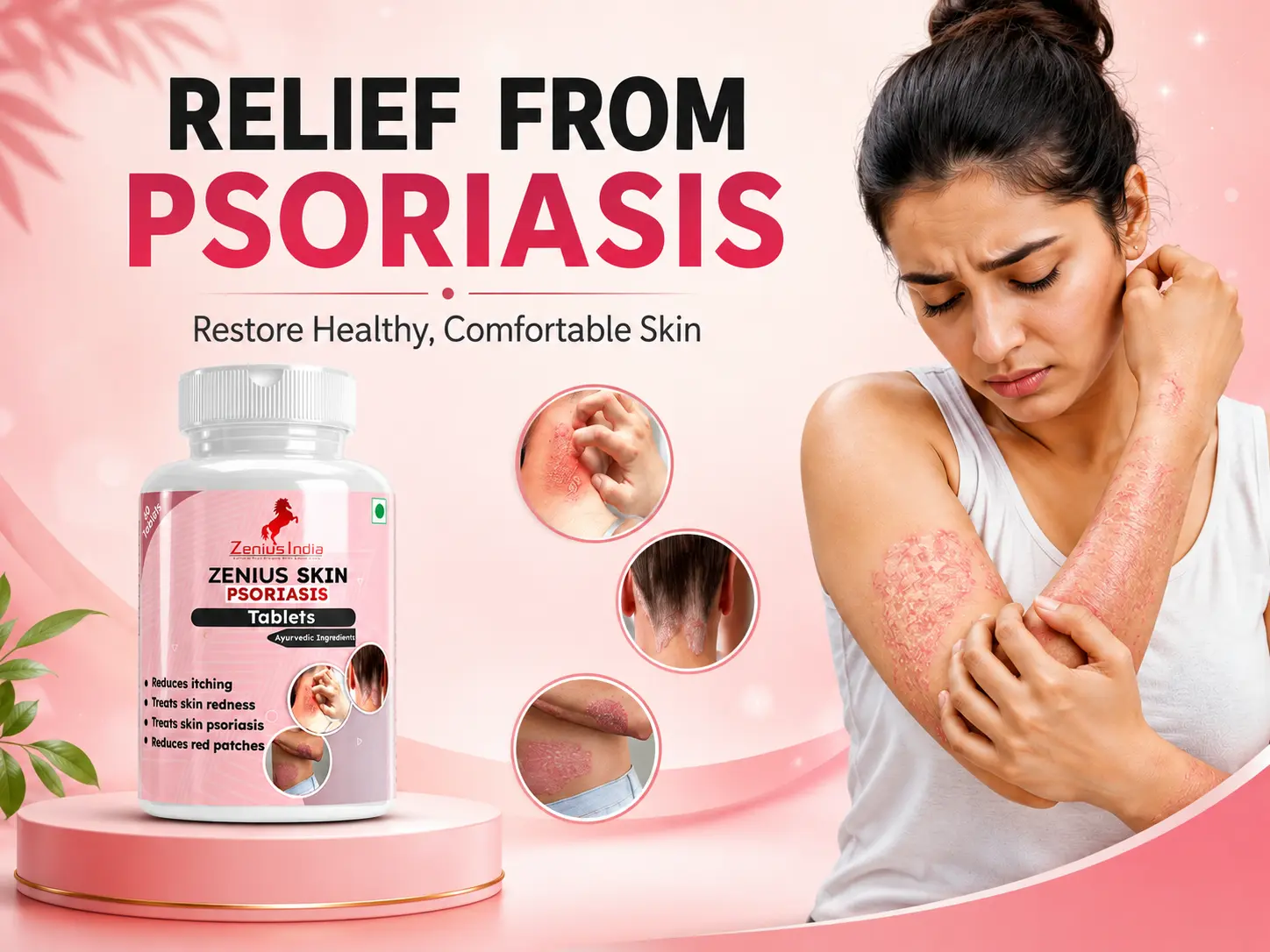 Zenius Skin Psoriasis Care Tablet for Skin Allergies and Rashes 2 Main Banner Mobile View 1 3 Zenius India
