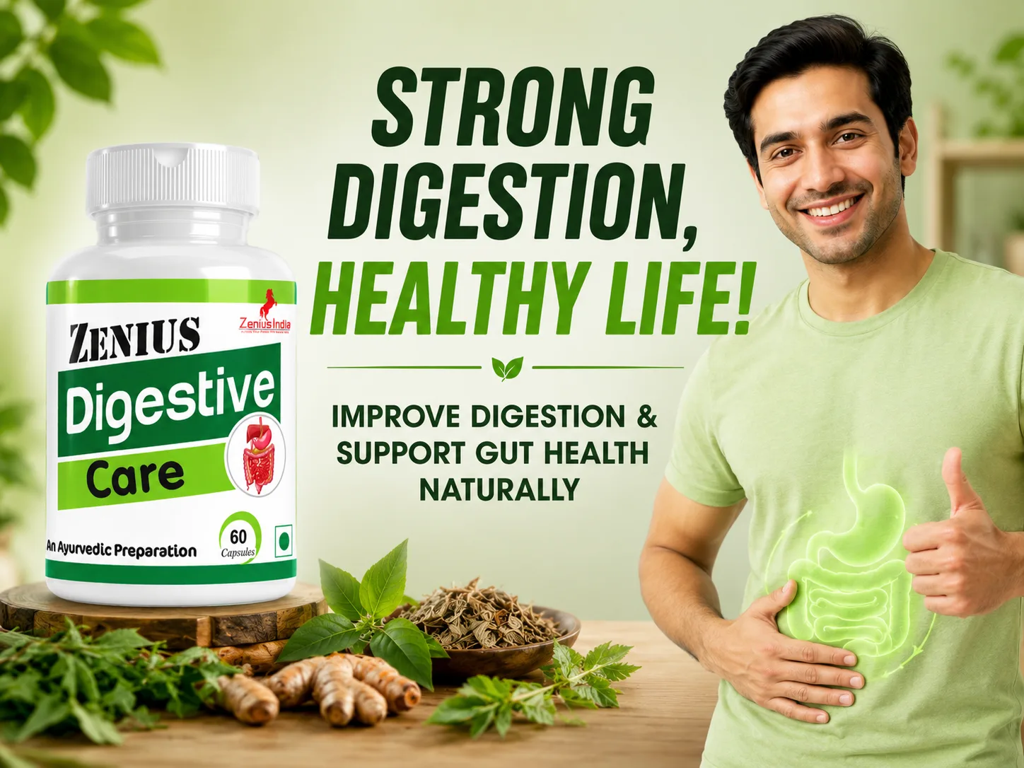 Zenius Digestive Care Capsule for Digestion & Gut Health 2 Main Banner Mobile View 104 Zenius India