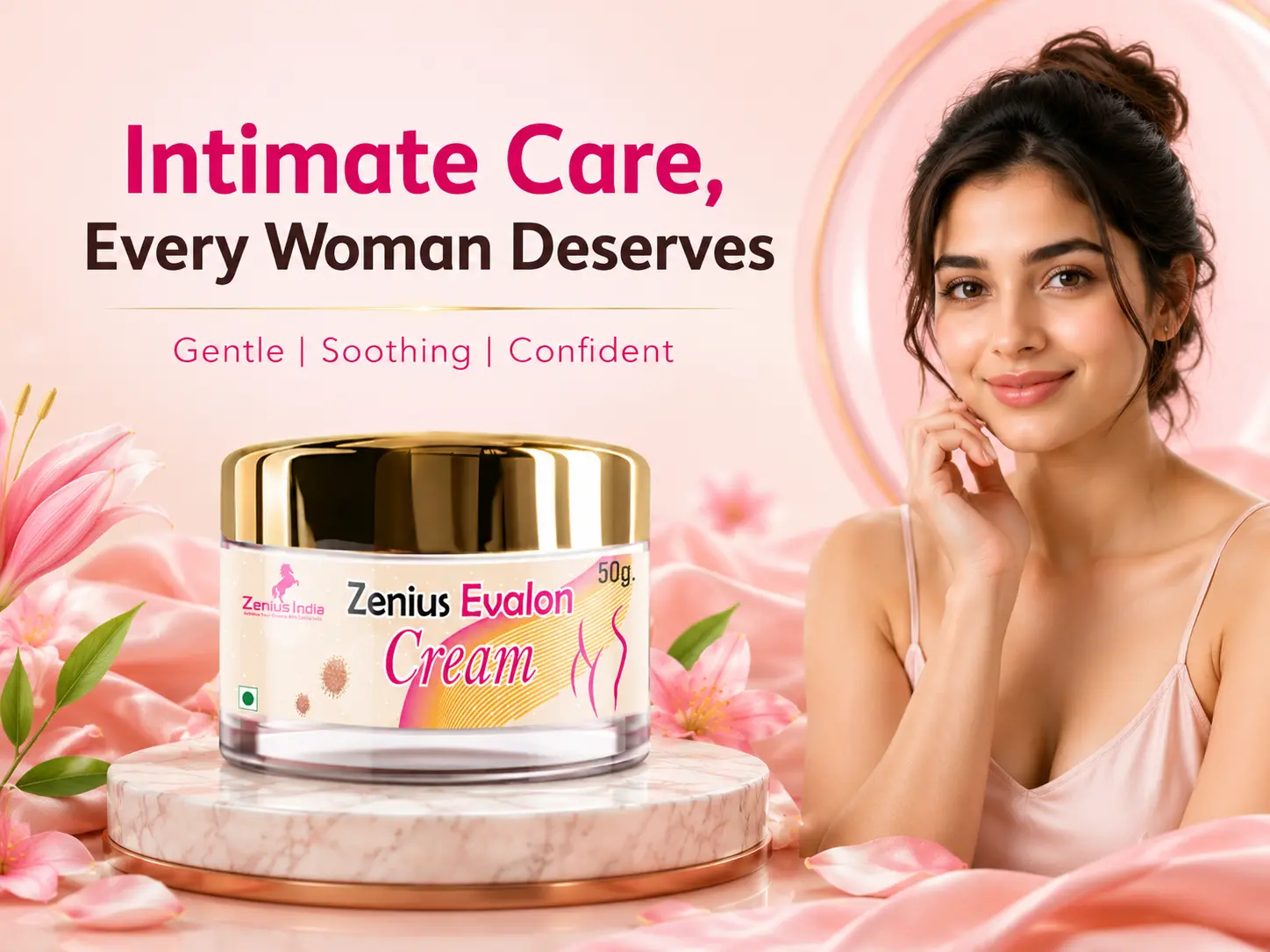 Zenius Evalon Cream for Women for Personal Hygiene 2 Main Banner Mobile View 107 Zenius India