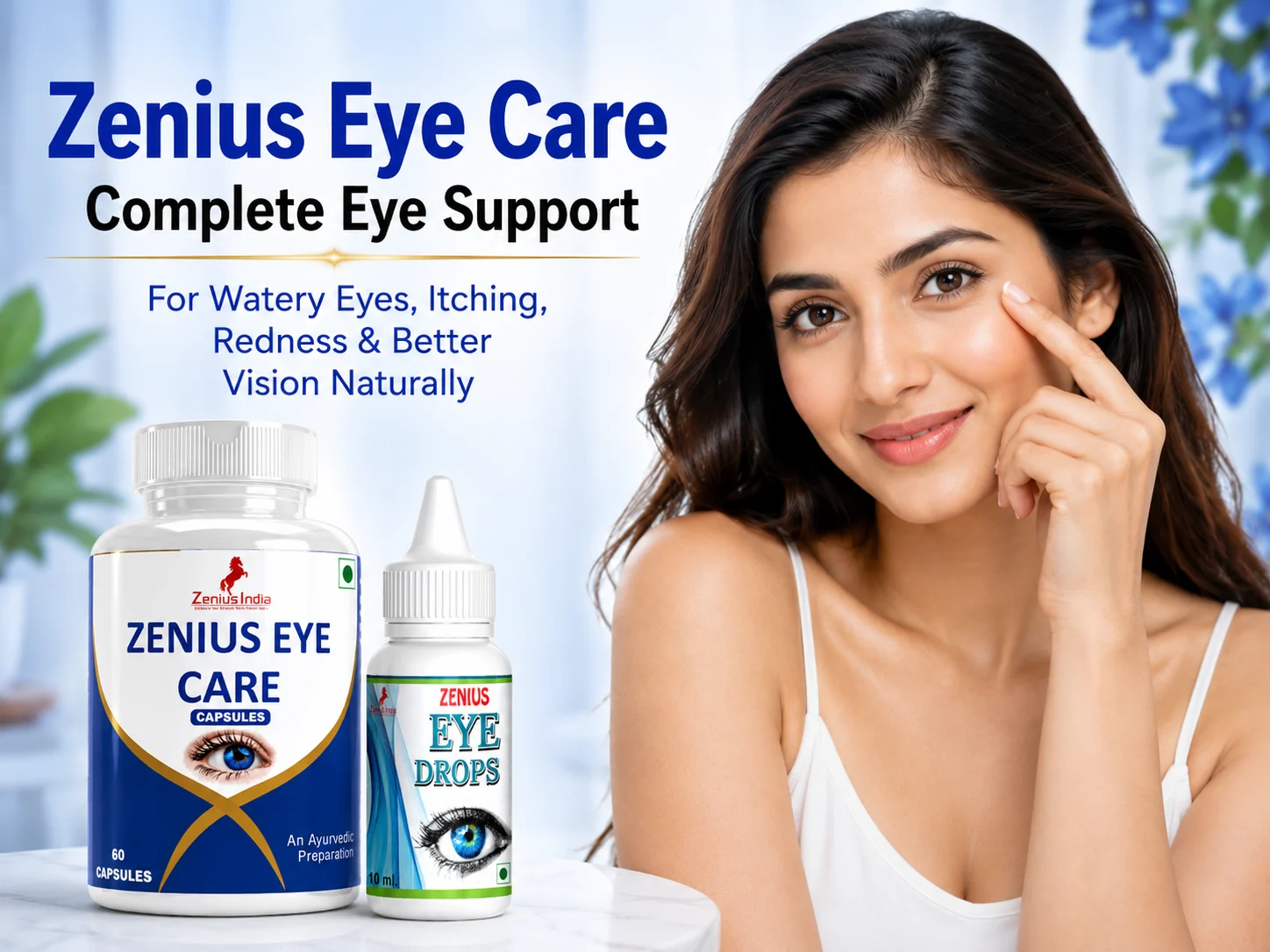 Zenius Eye Care Kit or Eye Health, Itching & Redness 2 Main Banner Mobile View 109 Zenius India