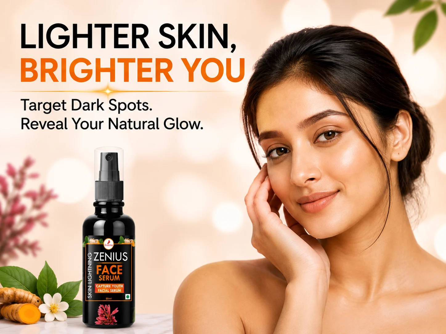 Zenius Skin Lightening Face Serum for Glowing & Hydrated Skin 2 Main Banner Mobile View 110 Zenius India