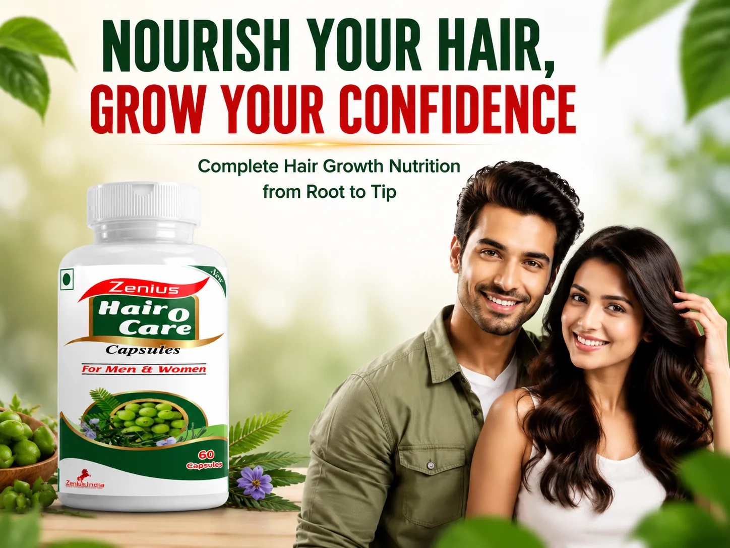 Zenius Hair O Care Capsule for Hair Growth & Hair Fall Support 2 Main Banner Mobile View 115 Zenius India
