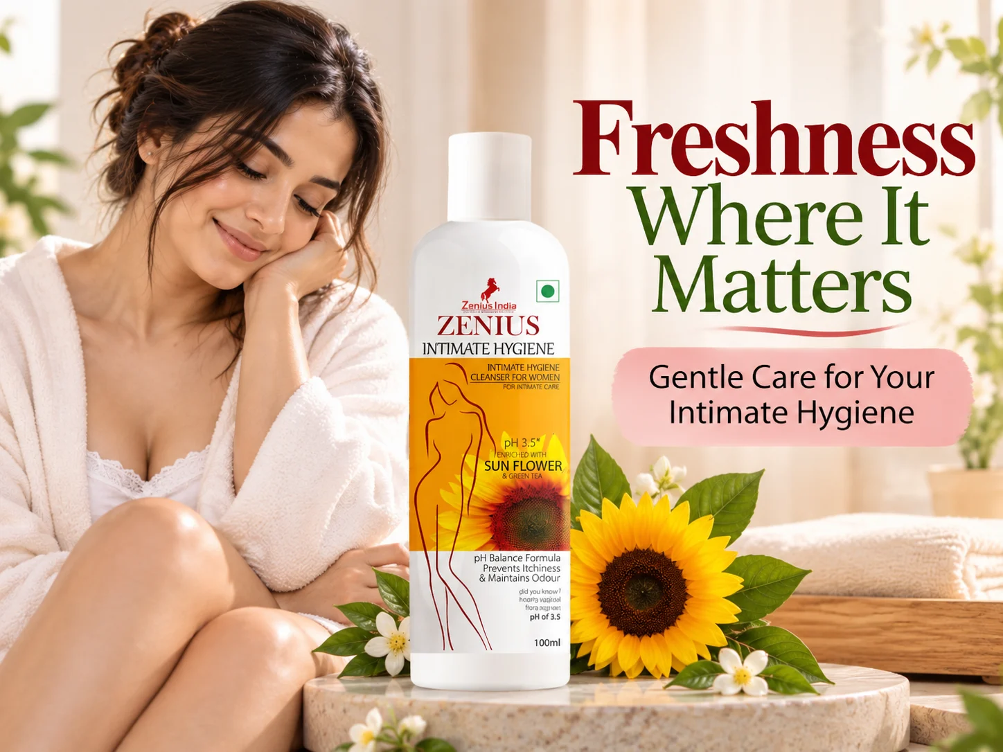 Zenius Intimate Hygiene Wash for Women Daily Hygiene 2 Main Banner Mobile View 122 Zenius India