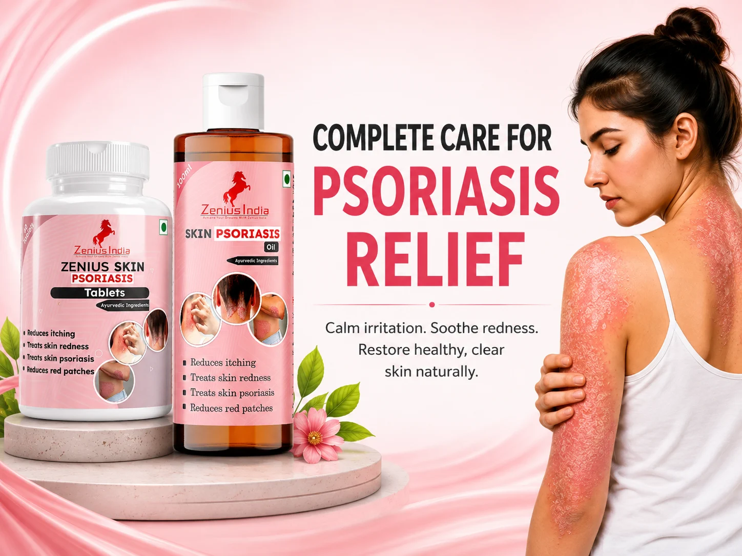 Zenius Skin Psoriasis Kit with Tablets & Psoriasis Oil for Skin Allergy 2 Main Banner Mobile View 13 Zenius India