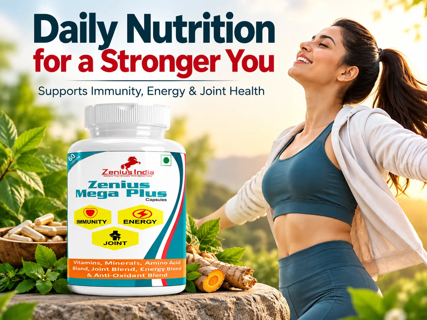 Zenius Mega Plus Capsule for Immunity, Energy & Joint Health 2 Main Banner Mobile View 132 Zenius India
