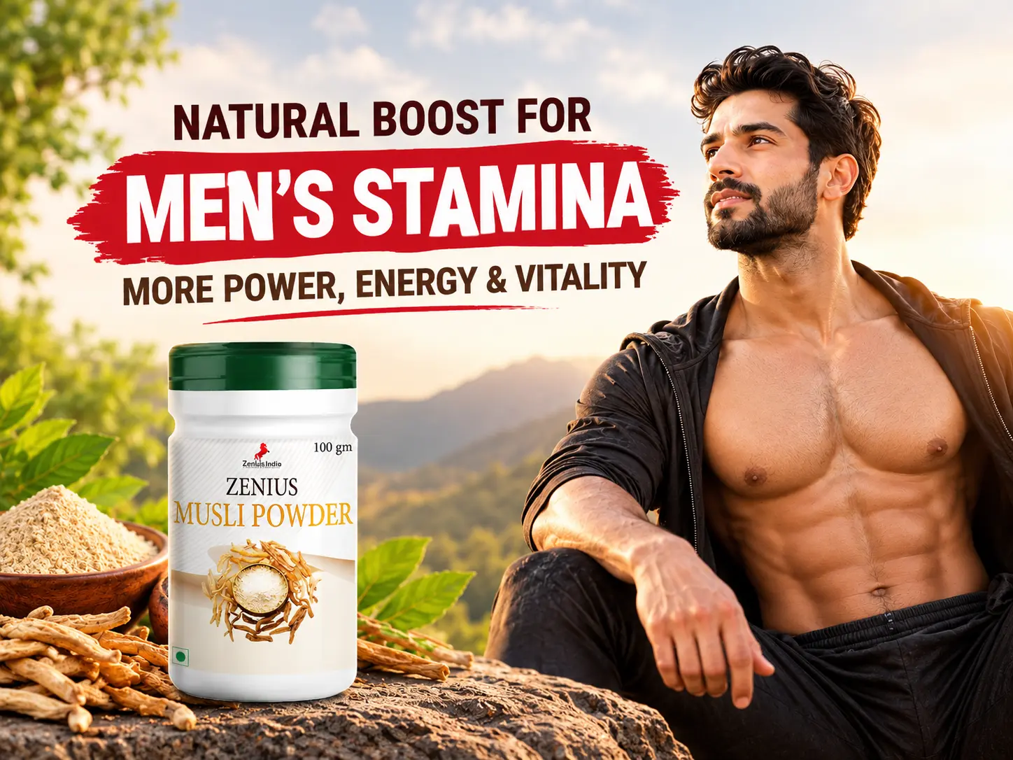 Zenius Musli Powder for Men’s Strength, Energy & Power 2 Main Banner Mobile View 136 Zenius India