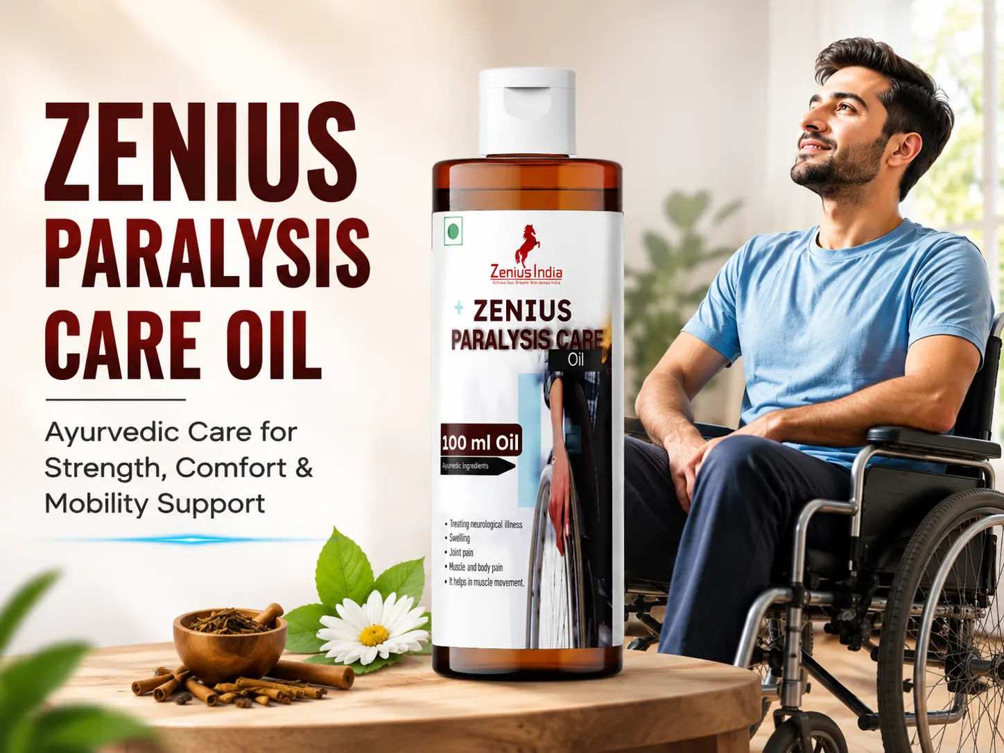 Zenius Paralysis Care Oil | Ayurvedic Massage Oil for Joint Pain 2 Main Banner Mobile View 16 Zenius India
