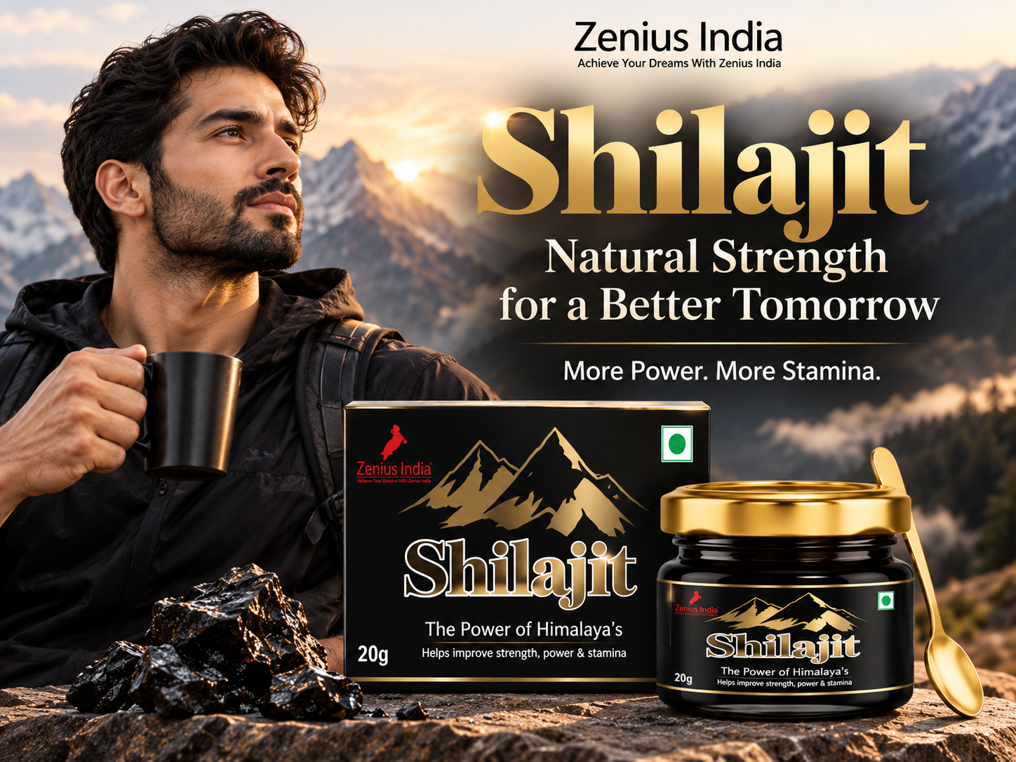 Zenius Shilajit Resin For Men’s Stamina & Energy 2 Main Banner Mobile View 2 Zenius India