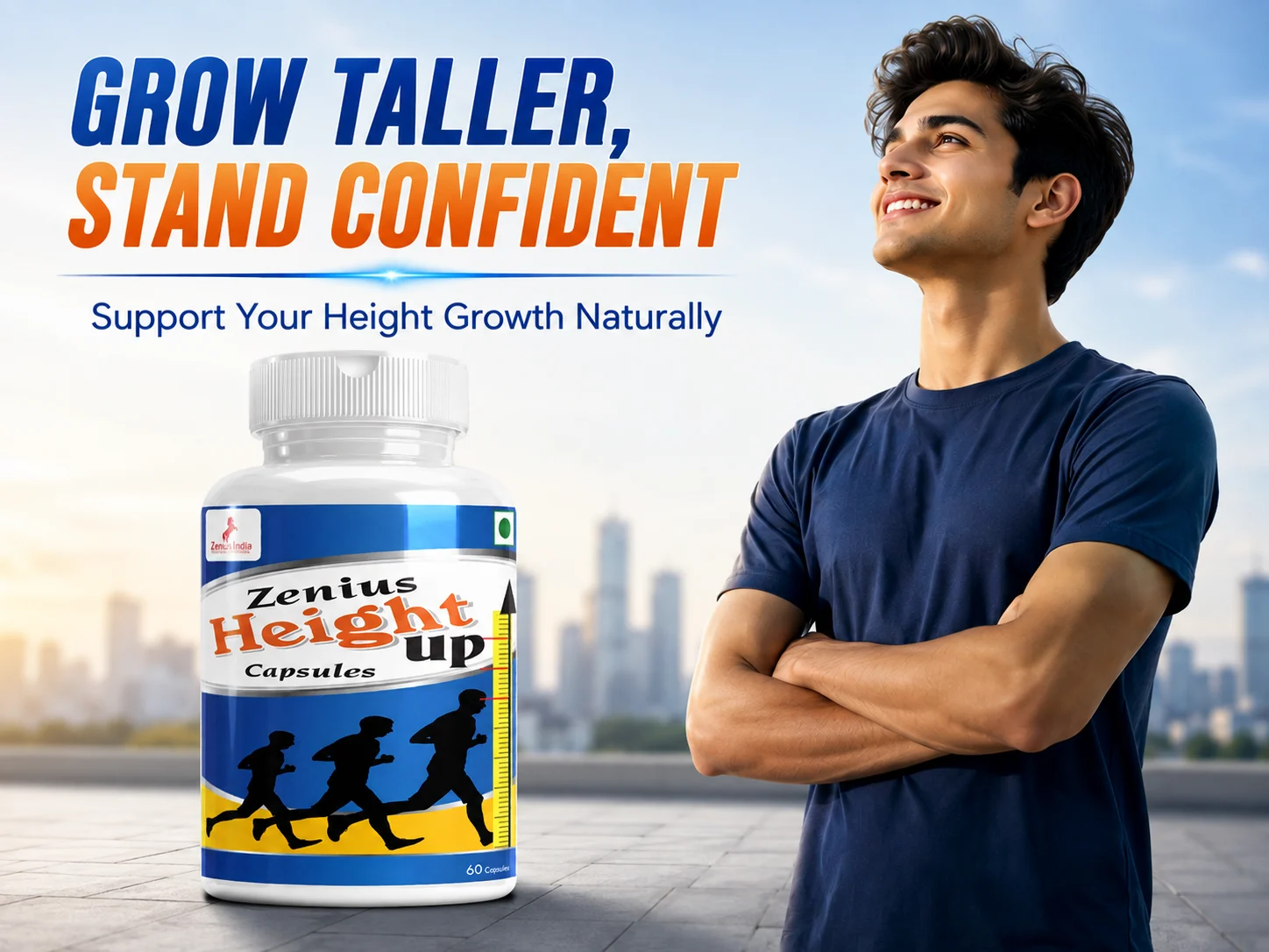 Zenius Height Up Capsule | Natural Height Growth Capsule Supplement 2 Main Banner Mobile View 21 Zenius India