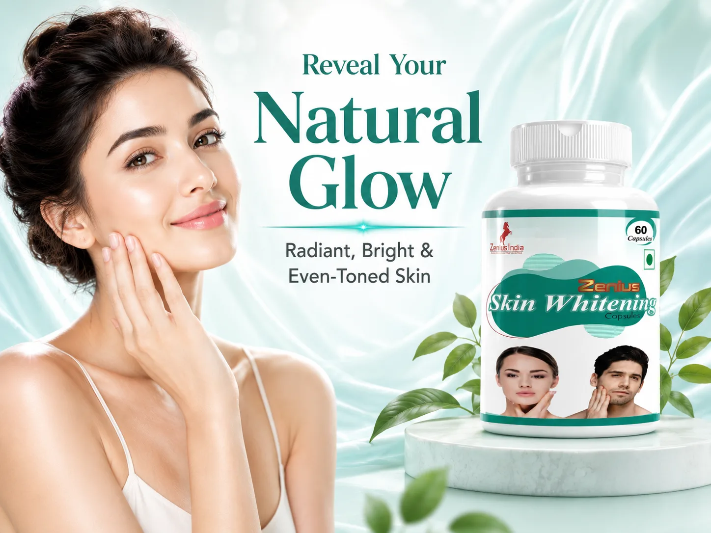 Zenius Skin Whitening Capsule with Vitamin C, Biotin, Zinc & Copper 2 Main Banner Mobile View 22 Zenius India