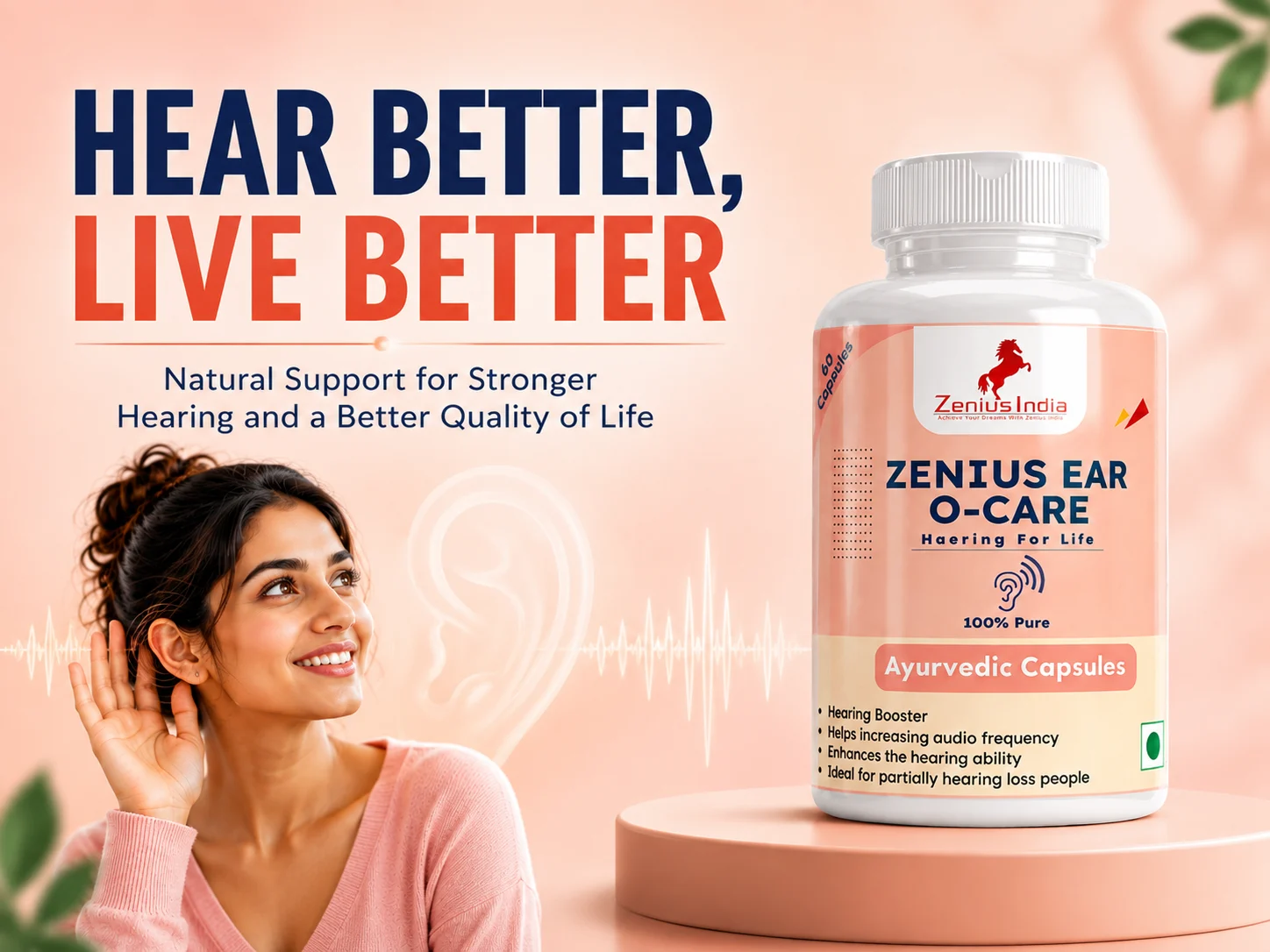 Zenius Ear O Care Capsule for Ear Health Support 2 Main Banner Mobile View 32 Zenius India