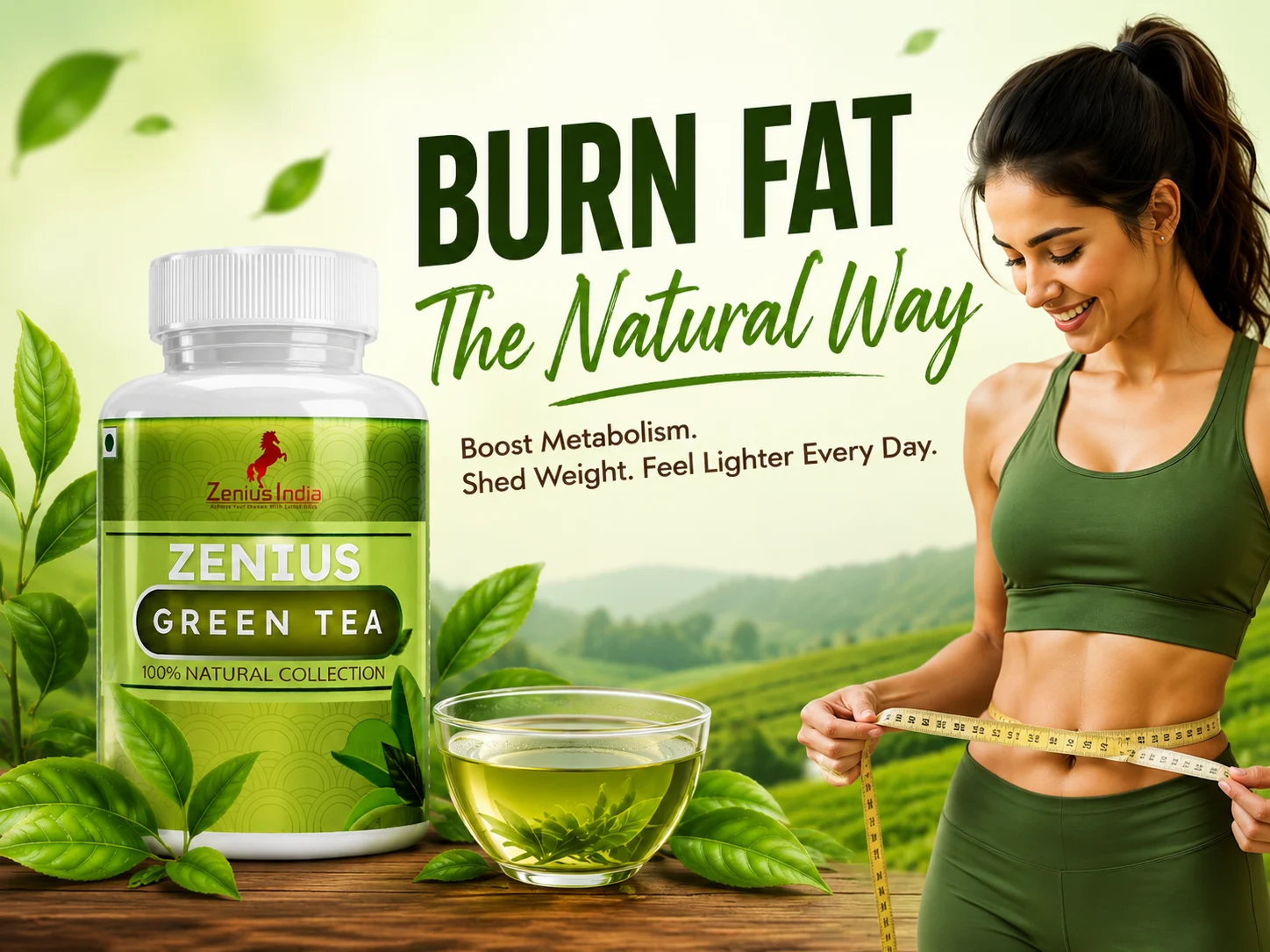 Zenius Green Tea Capsule for Weight Management Support 2 Main Banner Mobile View 34 Zenius India
