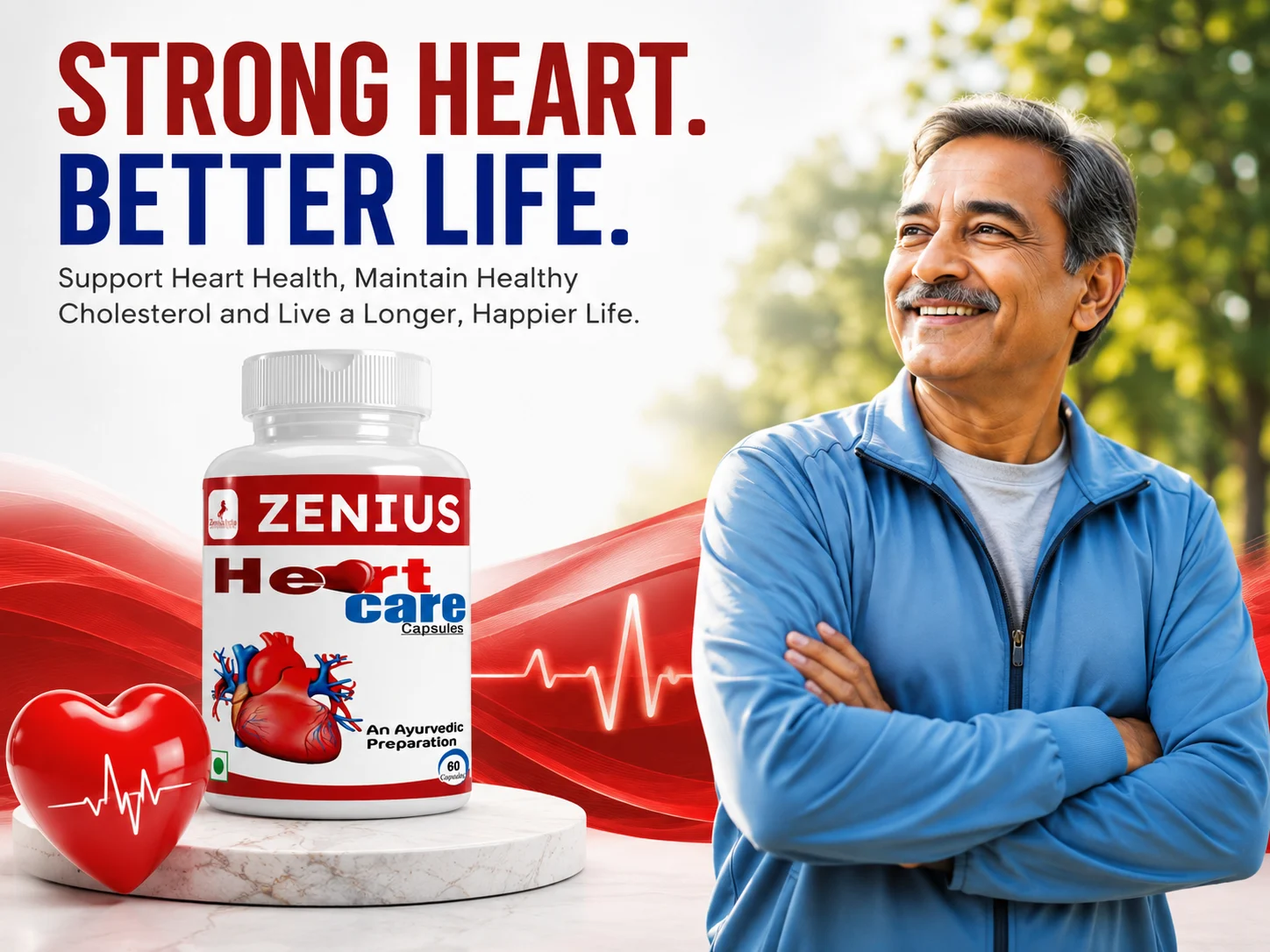 Zenius Heart Care Capsule for Cardiovascular Wellness 2 Main Banner Mobile View 36 Zenius India