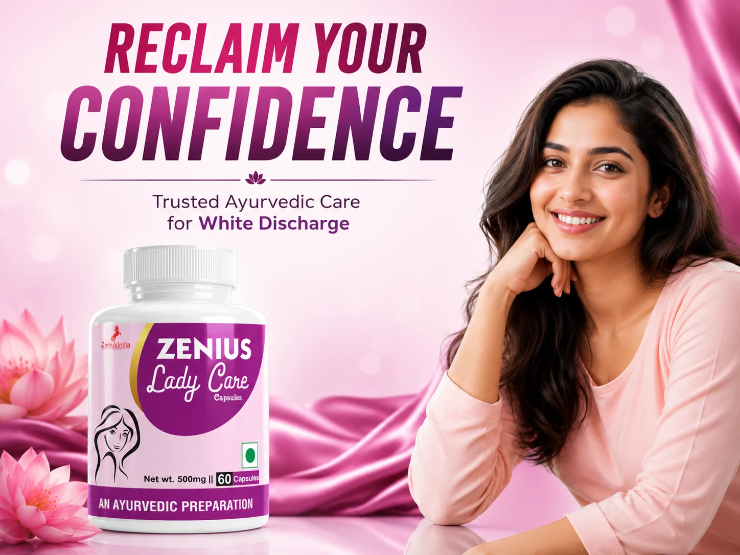 Zenius Lady Care Capsule for Women Intimate White Discharge 2 Main Banner Mobile View 41 Zenius India