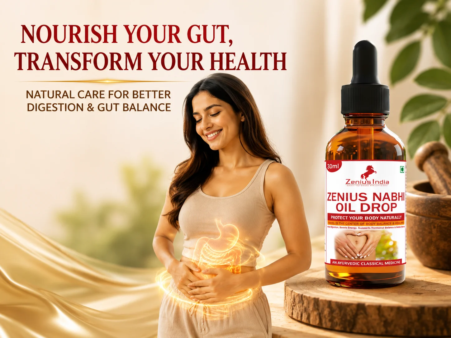 Zenius Nabhi Oil Drop for Belly Button & Gut Wellness 2 Main Banner Mobile View 47 Zenius India