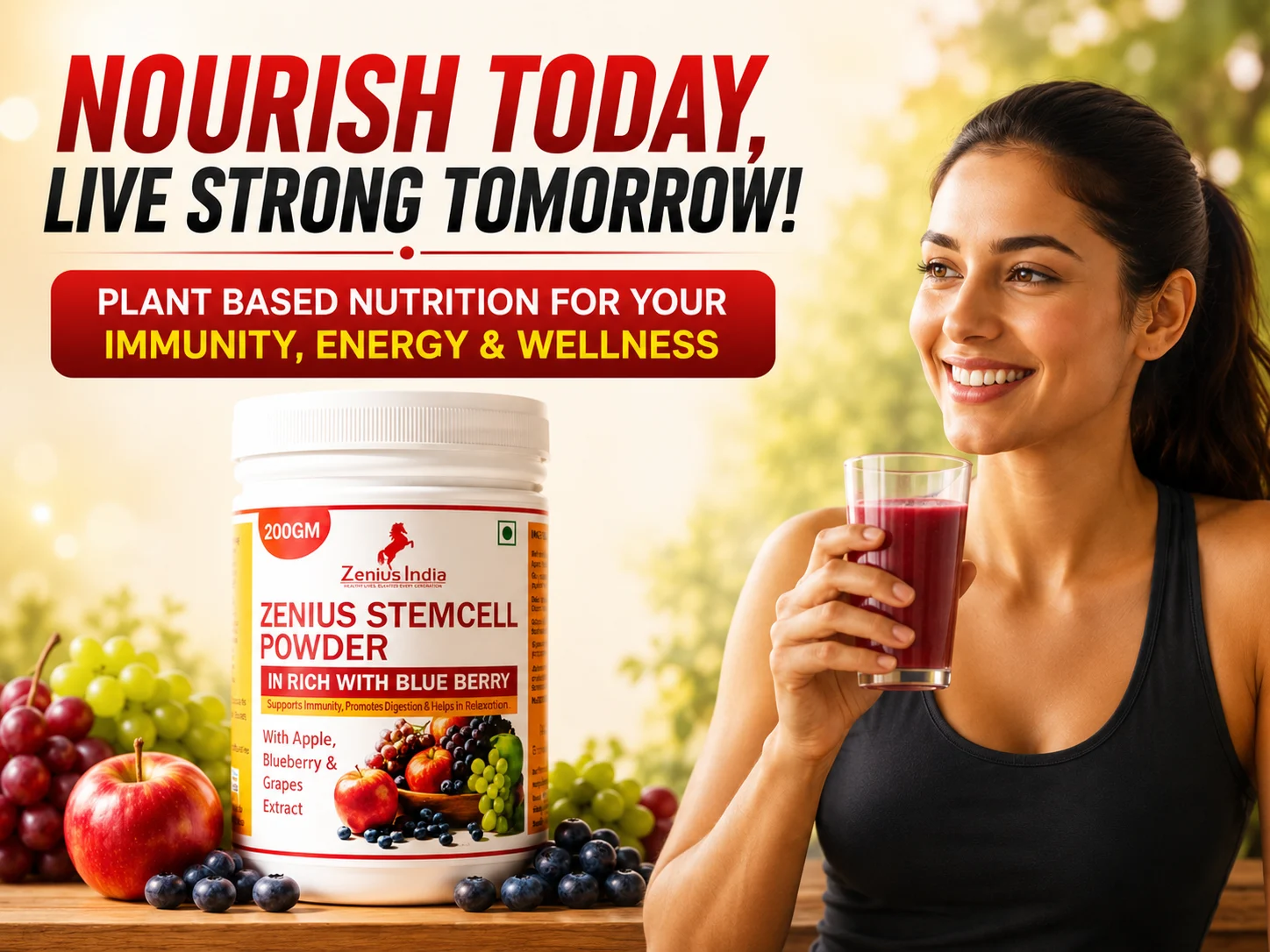 Zenius Stemcell Powder for Immunity, Gut & Digestive Health 2 Main Banner Mobile View 49 Zenius India