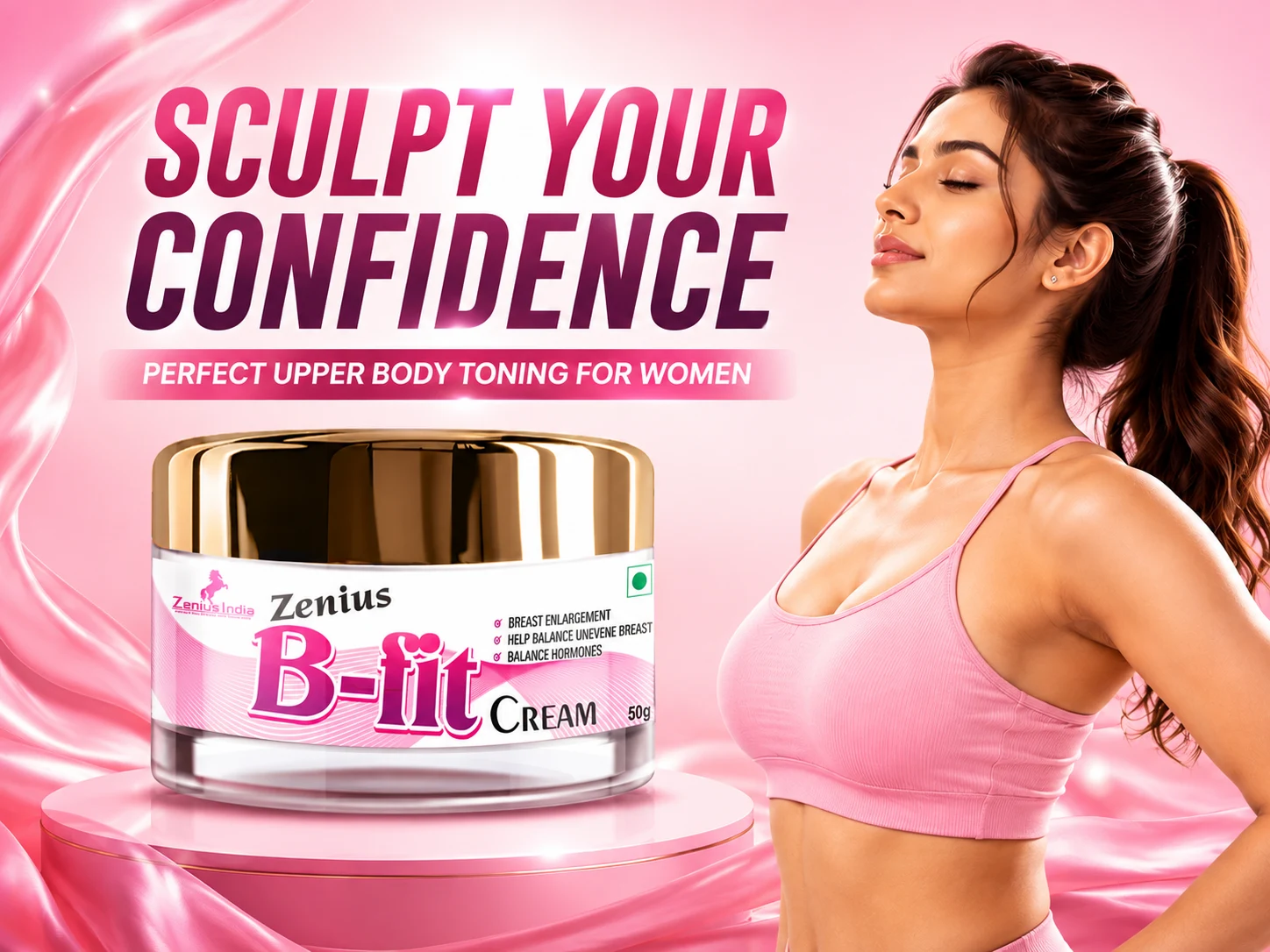 Zenius B Fit Cream for Women's Upper Body Care & Massage 2 Main Banner Mobile View 52 Zenius India