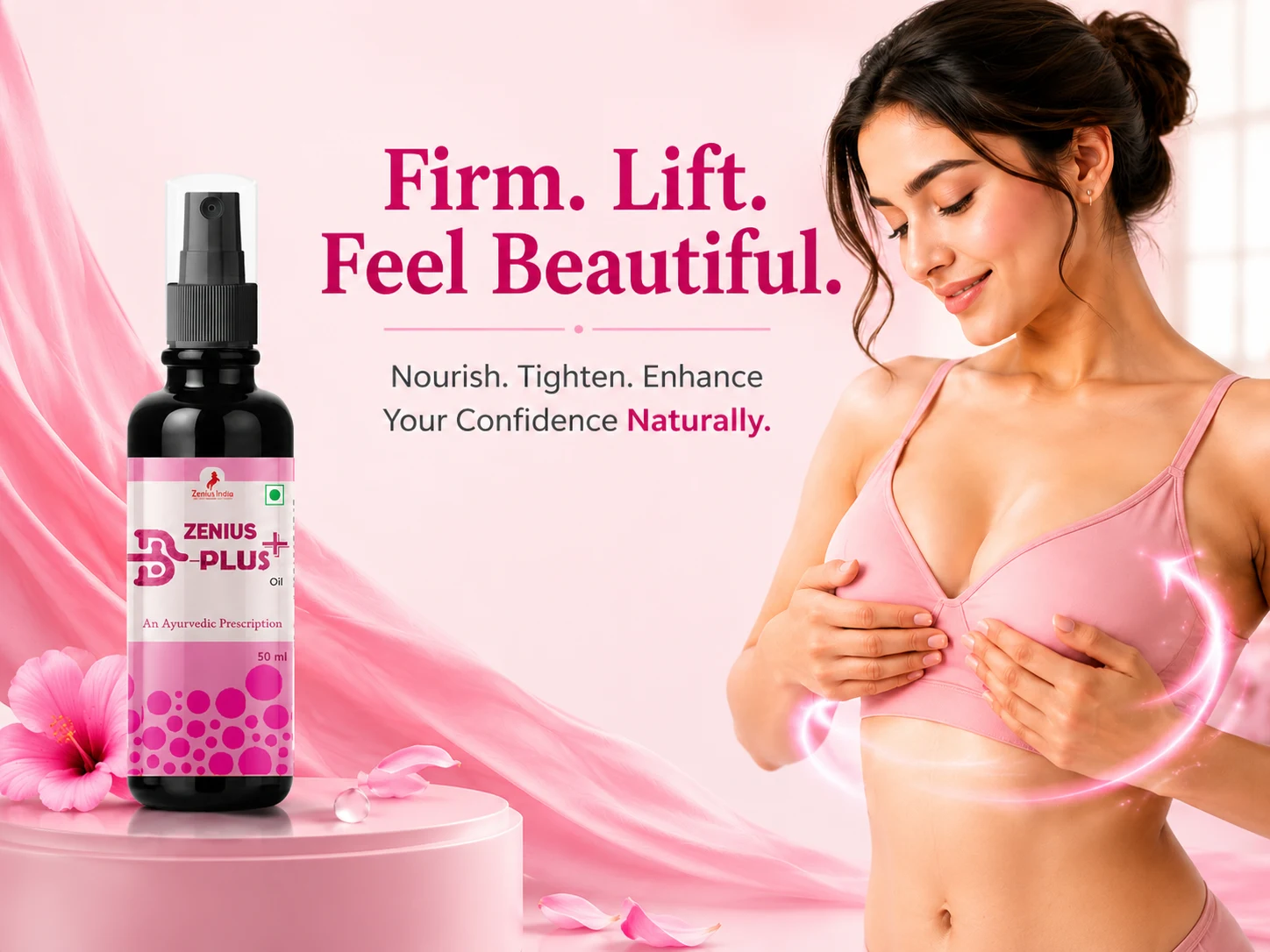 Zenius B Plus Oil for Women's Upper Body Massage 2 Main Banner Mobile View 57 Zenius India