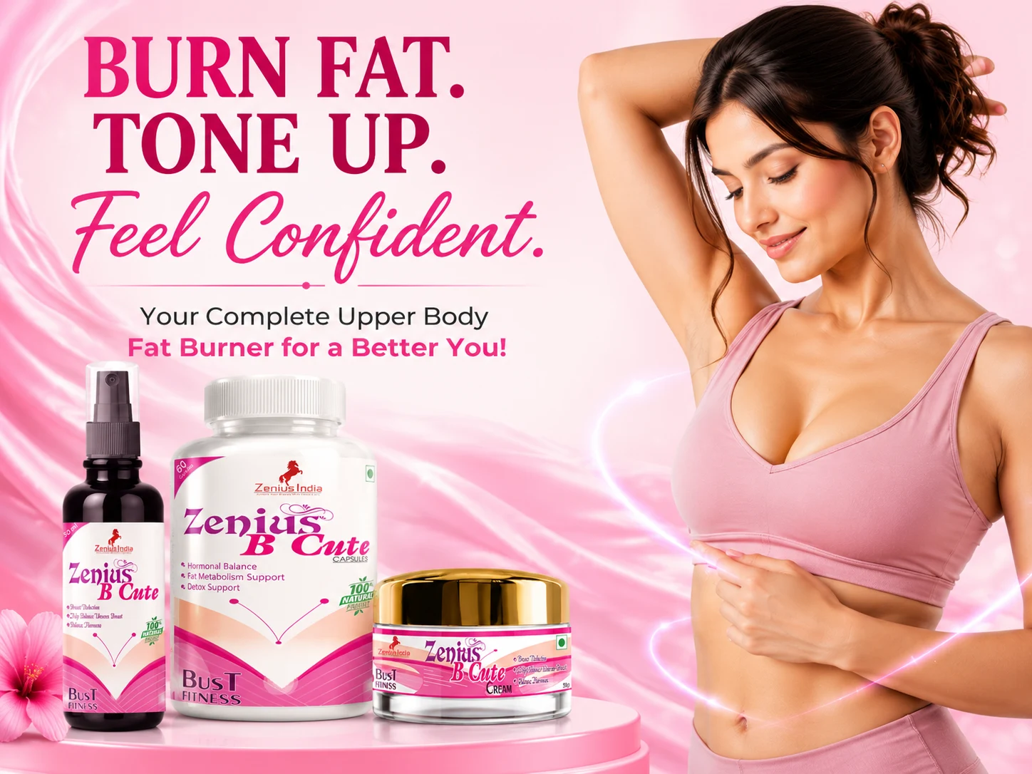 Zenius B Cute Combo Kit for Women's Breast Reducer 2 Main Banner Mobile View 59 Zenius India
