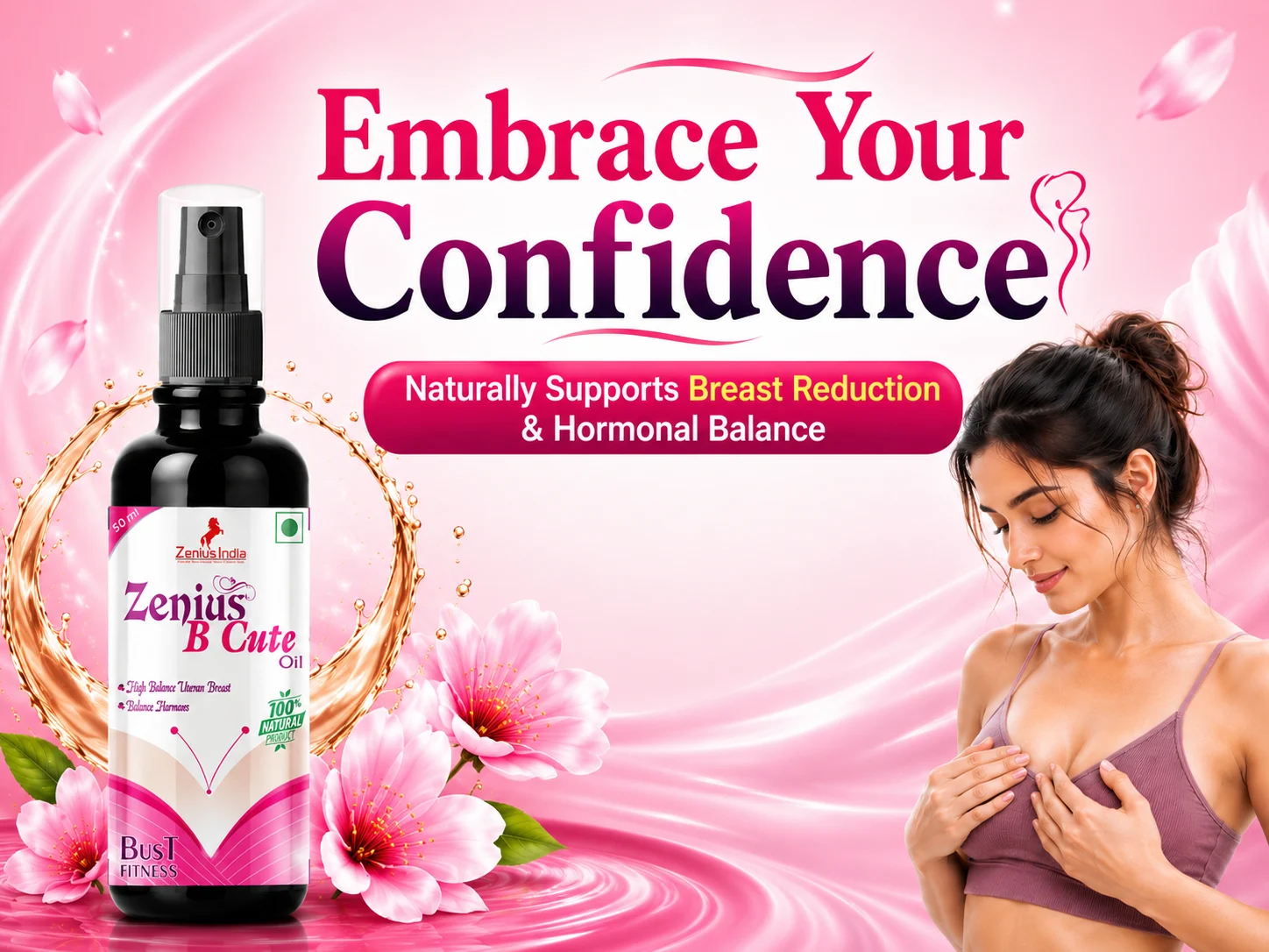 Zenius B Cute Oil for Women's Breast Massage 2 Main Banner Mobile View 64 Zenius India