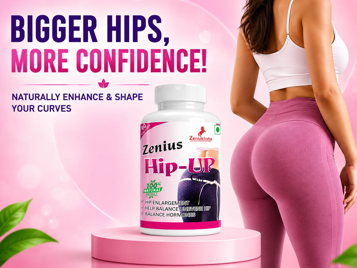 Zenius Hip Up Capsule for Women's Hip Growth 2 Main Banner Mobile View 74 Zenius India