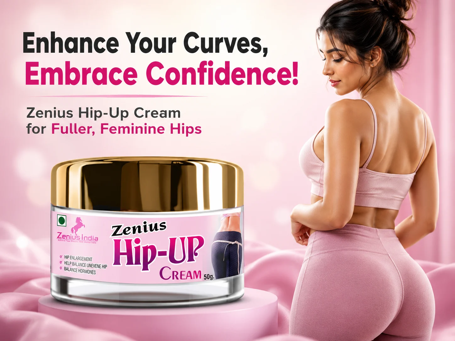 Zenius Hip Up Cream for Women's Hip Grow 2 Main Banner Mobile View 75 Zenius India