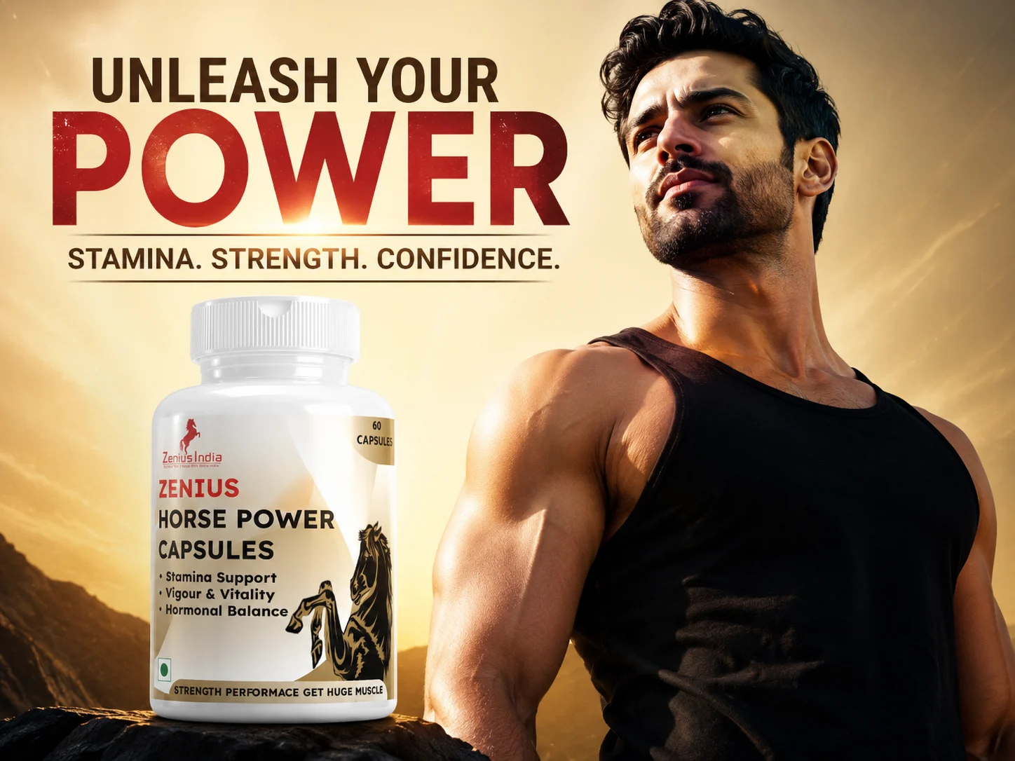 Zenius Horse Power Capsule for Men's Stamina, Power & Energy 2 Main Banner Mobile View 78 Zenius India