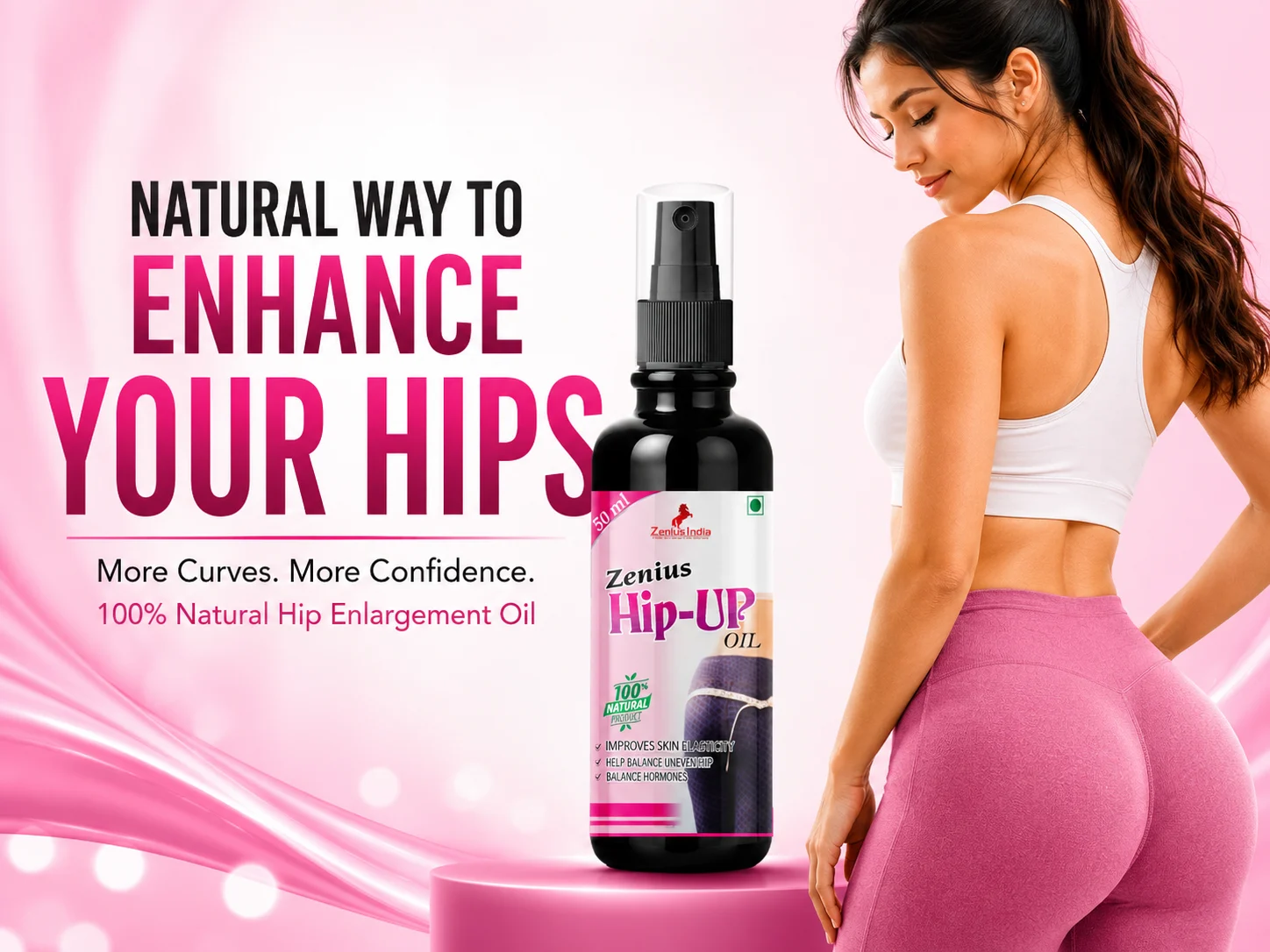 Zenius Hip Up Oil for Women's Butt Growth 2 Main Banner Mobile View 79 Zenius India