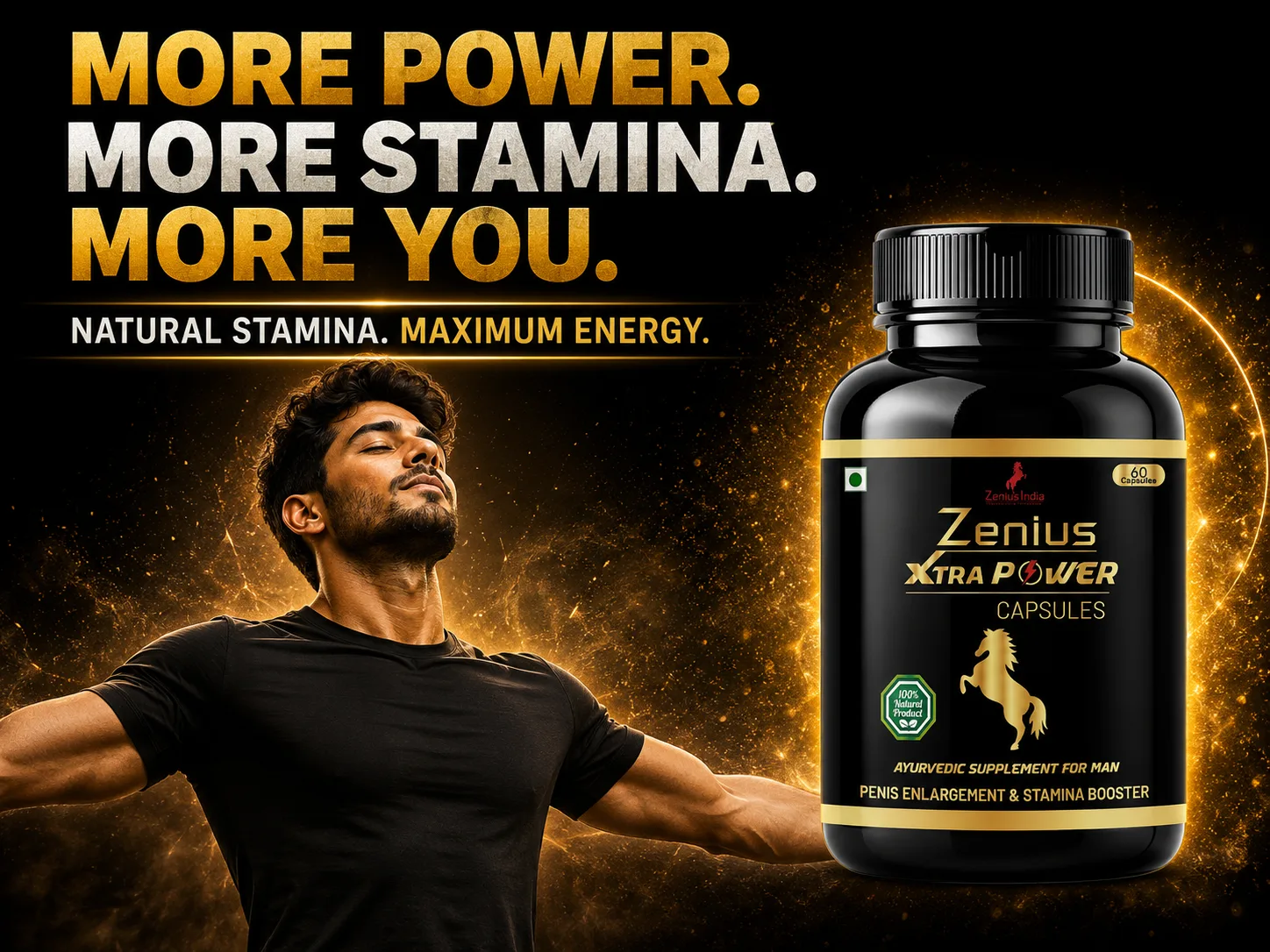 Zenius Xtra Power Capsule for Men's Stamina Wellness 2 Main Banner Mobile View 84 Zenius India