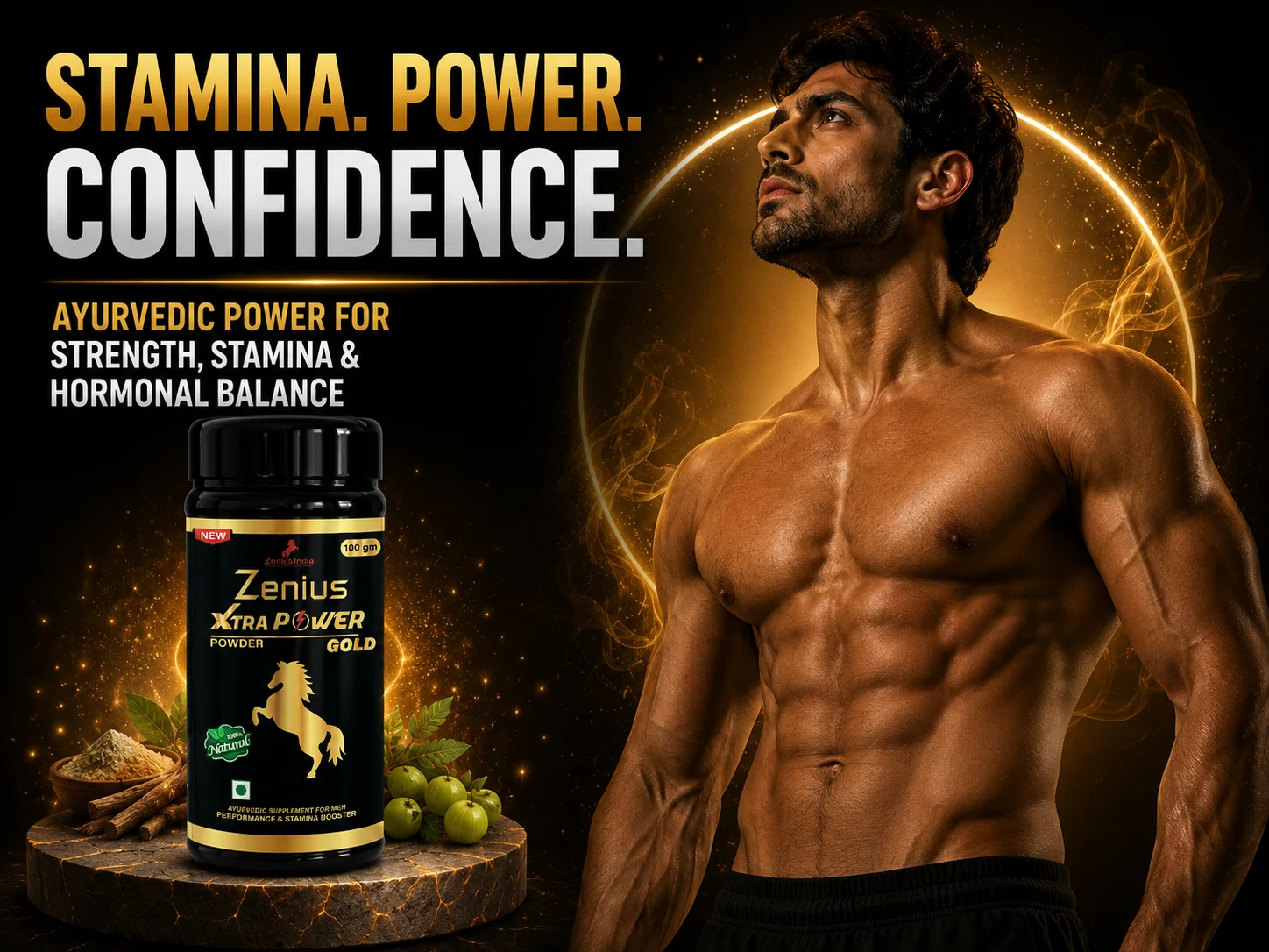 Zenius Xtra Power Gold Powder for Men's Energy & Stamina 2 Main Banner Mobile View 89 Zenius India