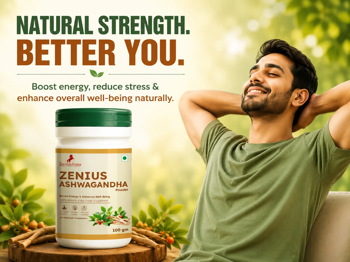 Zenius Ashwagandha Powder for Energy & Wellness 2 Main Banner Mobile View 9 Zenius India