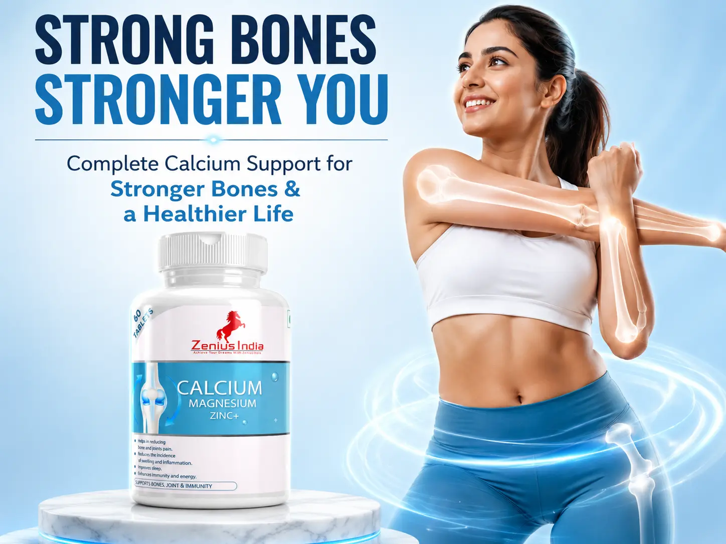 Zenius Calcium Tablet for Bone Health & Calcium Support 2 Main Banner Mobile View 99 Zenius India