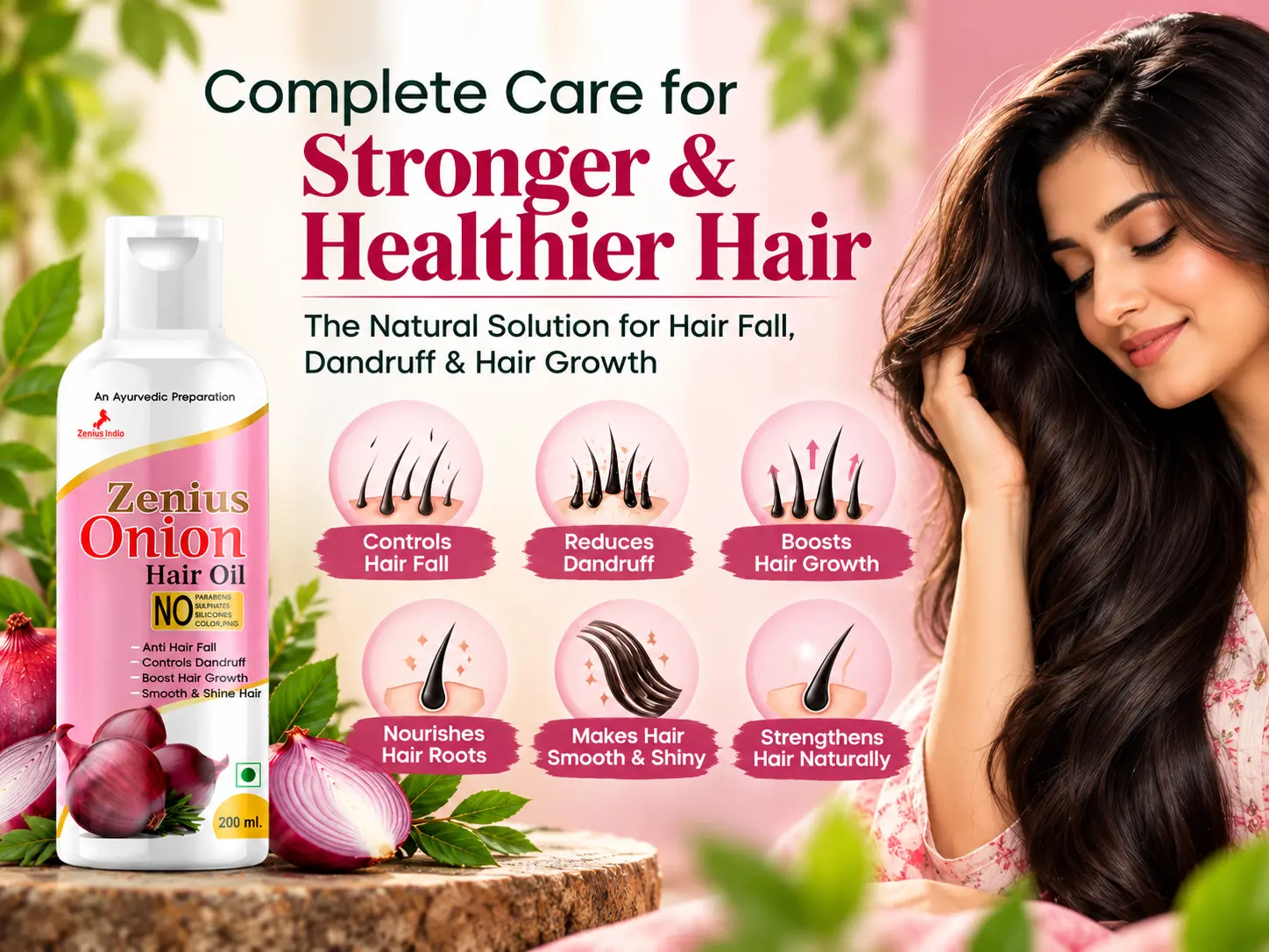 Natural Onion Hair Care Advertisement Zenius India