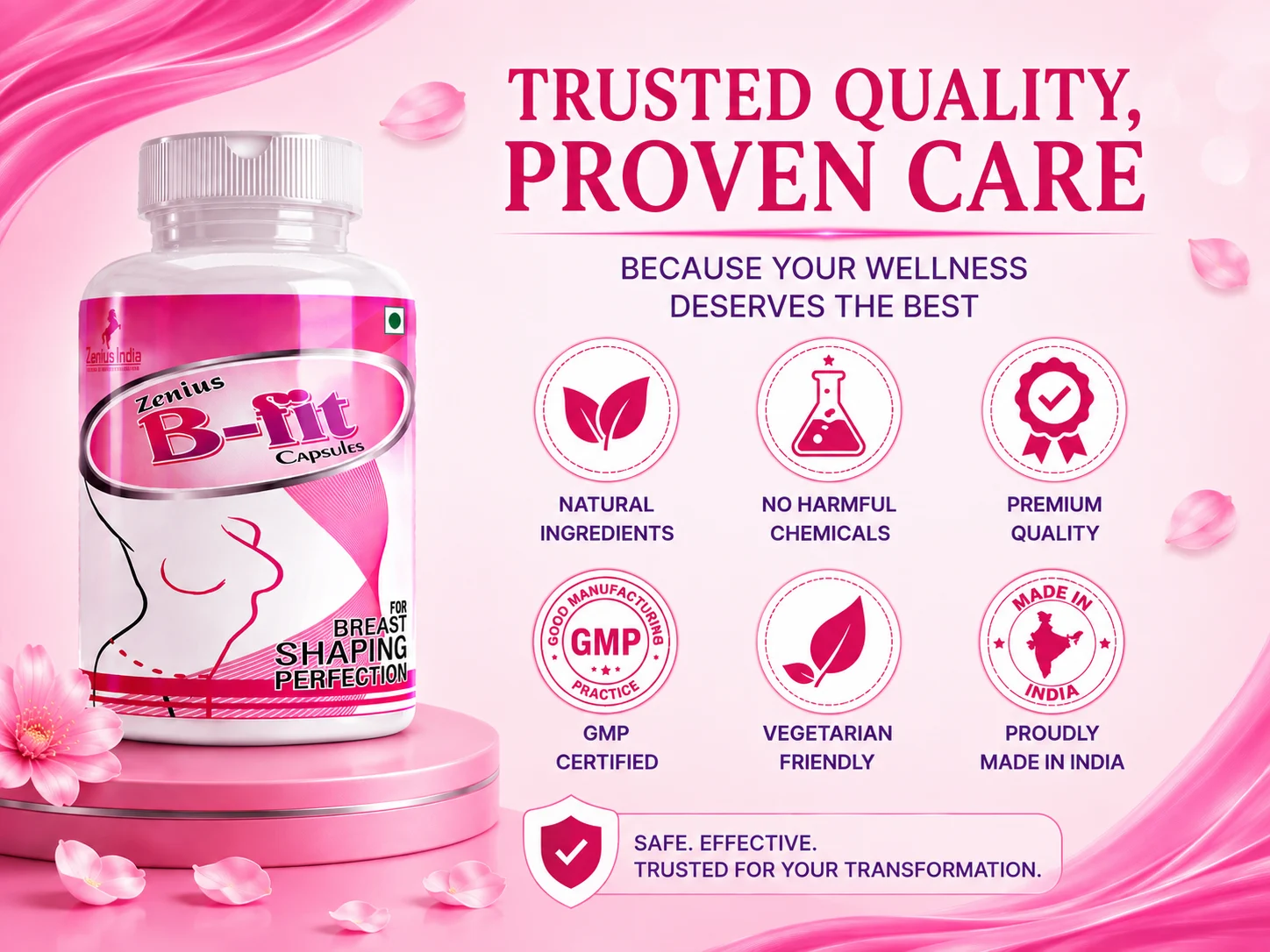 Zenius B Fit Capsule for Women's Upper Body Toning 6 Trust Badge Mobile View 24 Zenius India