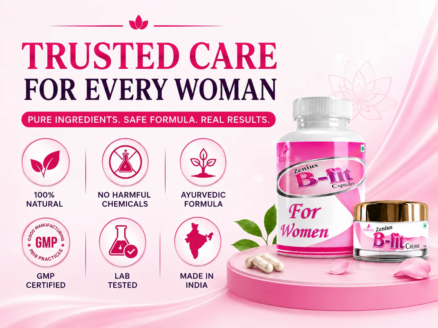 Zenius B Fit Kit for Women's Upper Body Care 6 Trust Badge Mobile View 25 Zenius India