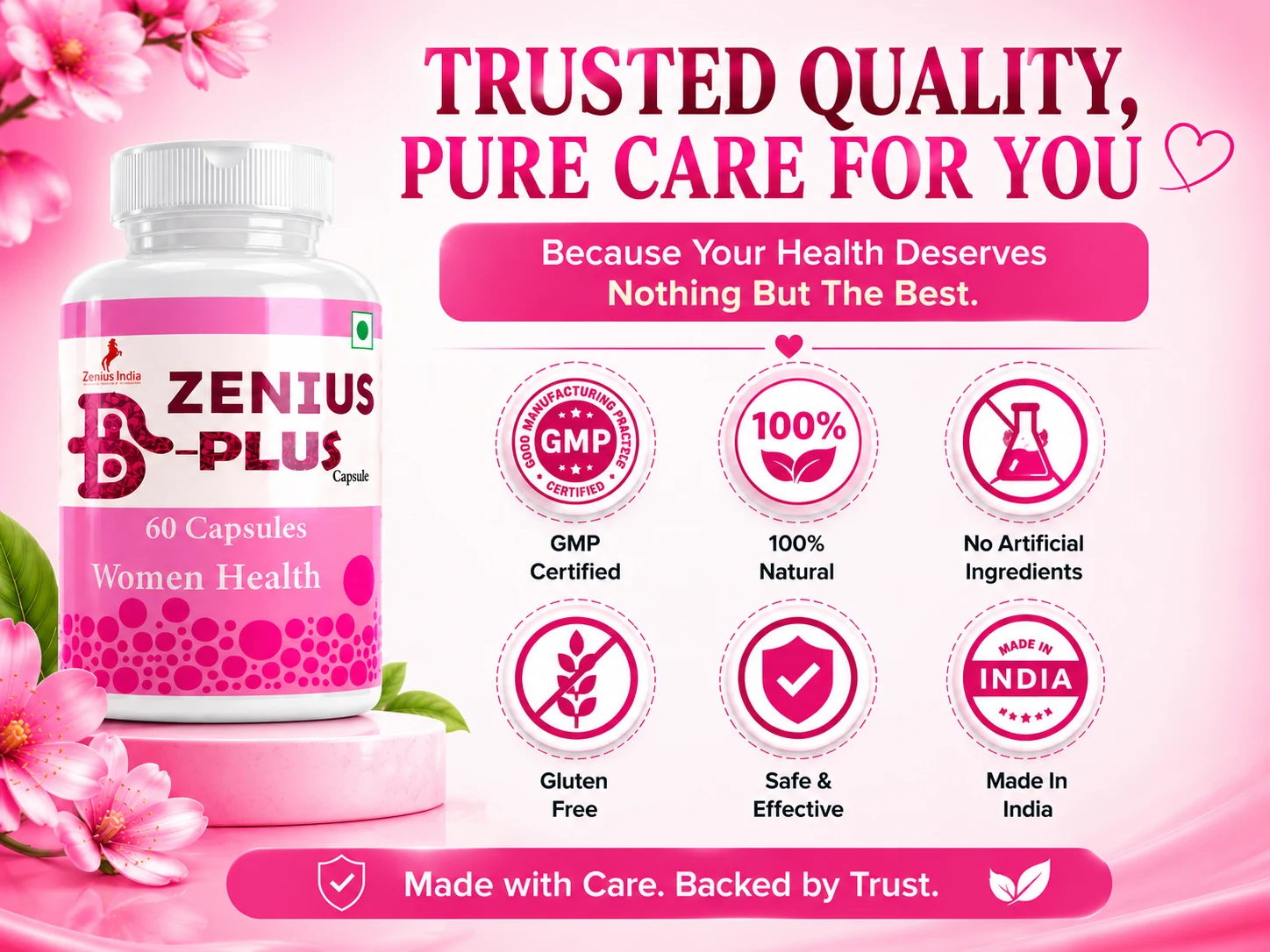 Zenius B Plus Capsule for Women's Upper Body Care 6 Trust Badge Mobile View 29 Zenius India