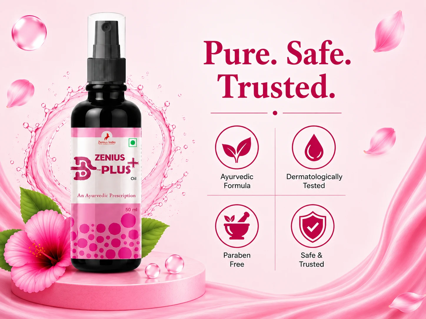 Zenius B Plus Oil for Women's Upper Body Massage 6 Trust Badge Mobile View 30 Zenius India