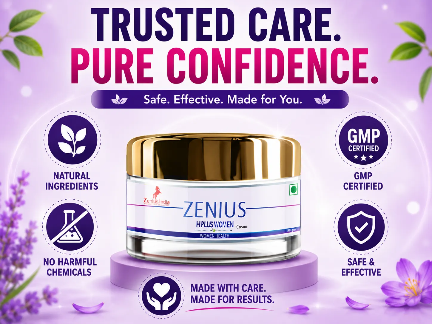 Zenius H Plus Cream for Women's Butt Firming 6 Trust Badge Mobile View 44 Zenius India