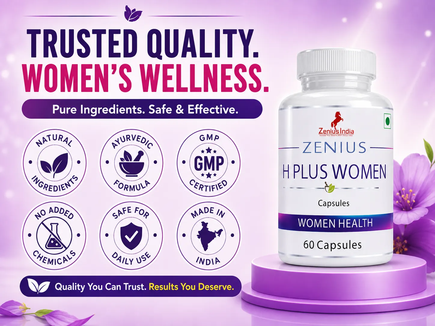 Zenius H Plus Capsule for Women's Hip Growth 6 Trust Badge Mobile View 45 Zenius India