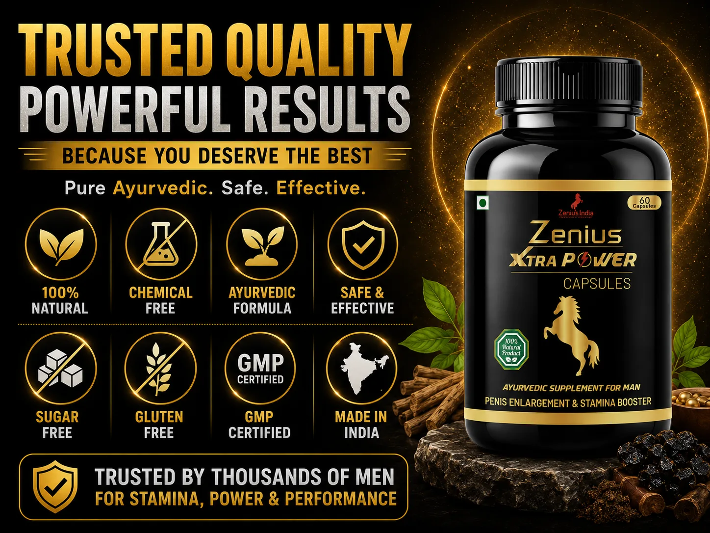Zenius Xtra Power Capsule for Men's Stamina Wellness 6 Trust Badge Mobile View 57 Zenius India